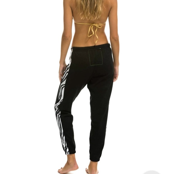 Aviator Nation - Zebra Striped Sweatpants Size M - Picture 7 of 8